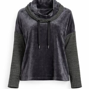 Cozy Gray Cowl Neck Sweater